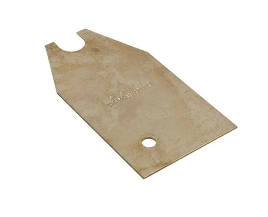 Automann KB702 Peterbilt spring eye shim, 6-1/2 inches long and 1/16 inch thick, used for truck suspension components.