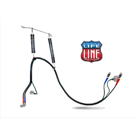 Tectran Lifeline Kit 13.5-foot 3-in-1 air power line with durable fittings and flexible hose for industrial use.