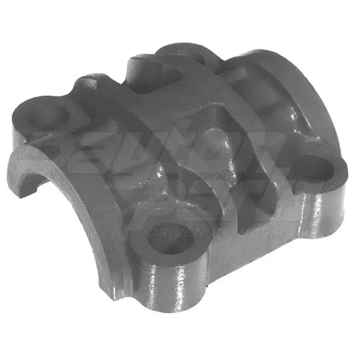 Automann E449-Mack lower trunnion suspension component with metal finish, designed for heavy-duty truck applications.