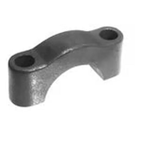 Automann Hendrickson bottom saddle cap with 5-1/2 inch c/c and 1-inch bolt holes, designed for heavy-duty saddle applications.