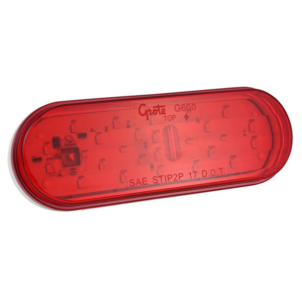 571.LD60R10-S/T/T Light LED 6in Oval Red