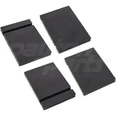 Rubber pad for Neway drilling equipment, Automann 325-238, showing textured black rubber surface with mounting holes