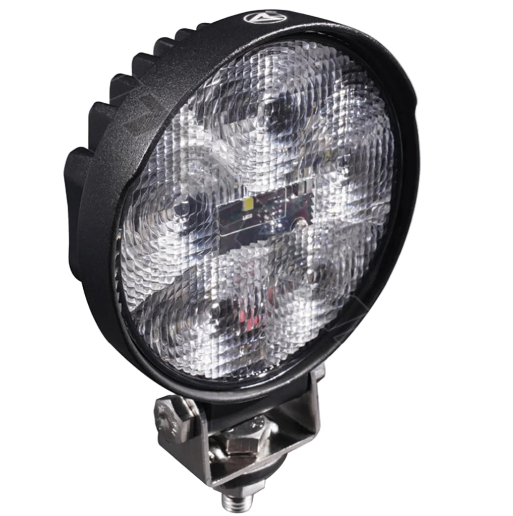 Automann 571.LD941WL6 LED work lamp, 4-inch round flood light with 1170 lumens, ideal for industrial and outdoor lighting.