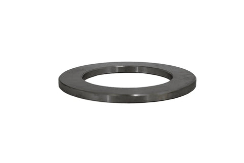 Steel thrust washer MX303 by Automann, trunnion suspension washer for heavy-duty vehicle applications, showing its metallic surface and shape.