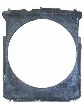 Automann fan shroud model 810.FS7502 for Peterbilt trucks, shown in the image with mounting details and durable plastic construction.