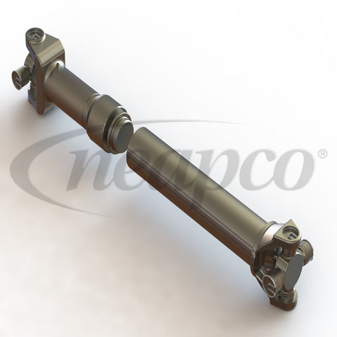 Automann NEPN9553-SFG Power Take Off driveshaft assembly showing metallic shaft with universal joints and mounting flanges.