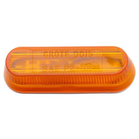 Amber marker light 1-inch by 3.5-inch Automann 571.LG266A-Marker Light for vehicle lighting, shown in the image.