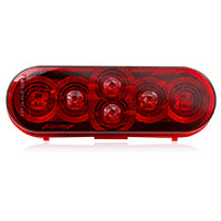 571.LD60R7-S/T/T Light LED 6in Oval Red
