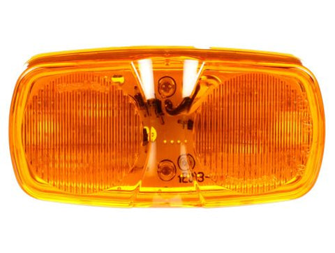 Automann 571.LD26A13 LED marker light, 2x4 inch bullseye amber lighting for vehicles, illuminated LED lens with metal housing