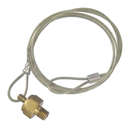 Heavy duty Automann PHI12-820 drain valve with a 60-inch cable, shown with durable metal construction and cable connection.