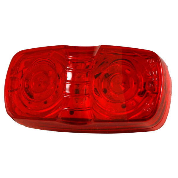 Automann 571.LD26R12-Marker Light LED in red, 2x4 inches, bullseye style, suitable for vehicle lighting applications.