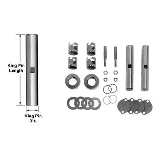 Automann 460.480CP King Pin Kit with premium composite bushings for heavy-duty truck suspension, includes set of king pins and bushings.