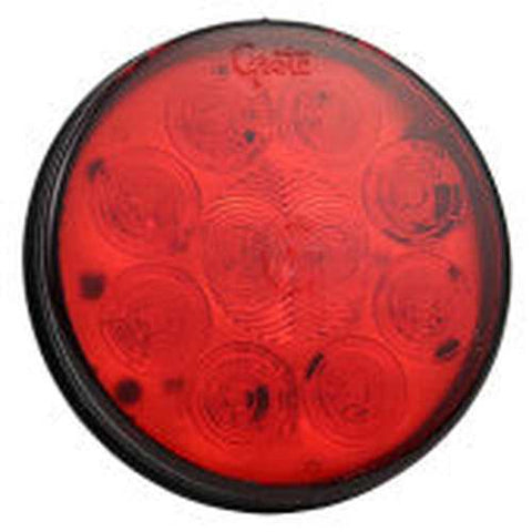 Automann 571.LD405R10-S/T/T LED 4-inch red light with male 3-pin connector, suitable for automotive or lighting applications.