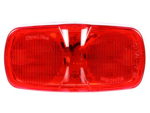 Automann 571.LD26R13 LED marker light, 2x4 inch bullseye style, red lens for vehicle lighting or safety applications.