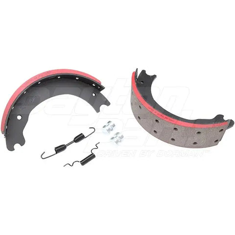 Dayton SB23D381443ES brake shoebox with 15 x 4-inch Eaton 23k brake component showing metal parts and packaging.