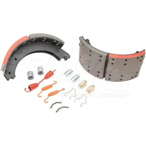 Dayton SB23D384707QP brake shoebox with 16.5 x 7.0 Rockwell Q+ 23K brake components in a sturdy box.