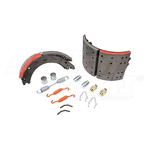 Dayton SB23D384710QP brake shoebox with 15.0 x 8.62 Rockwell Q+ 23K brake shoe inside, showing the packaging and product details.