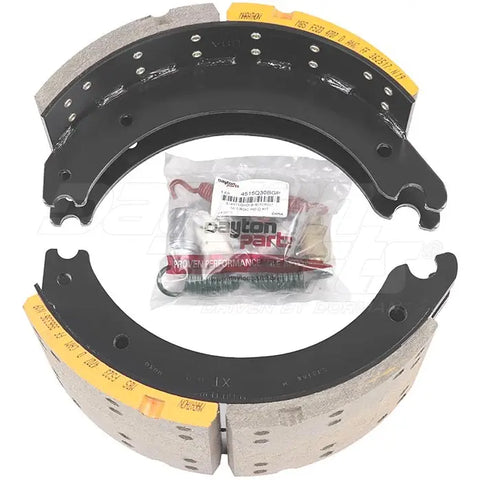 Dayton SB23F4707QP brake shoebox with 16.5 x 7.0 inch Rockwell Q+ 23K brake components, shown in the image.