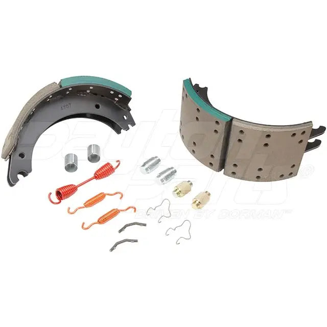 Dayton SB23G4707QP brake shoebox with 16.5 x 7.0 inch Rockwell Q+ 23K brake shoes displayed in the image
