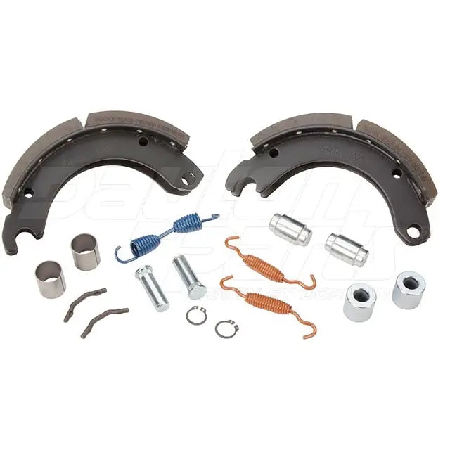 Dayton SB23M4700PQ brake shoebox with 12.25 x 4.0 inch Dexter PQ 23k brake shoes inside, ready for installation.