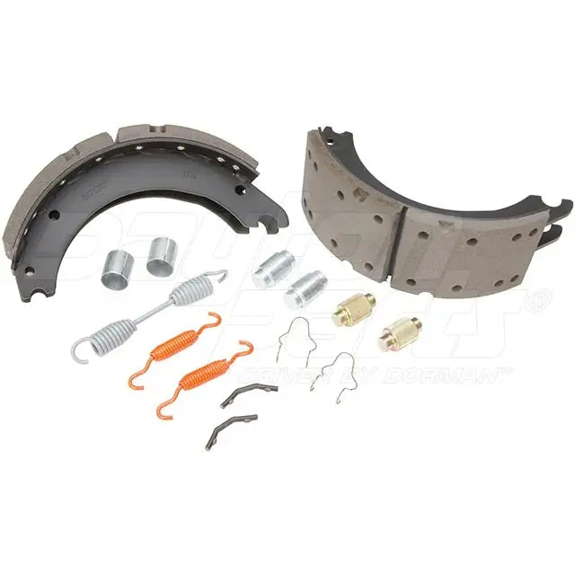 Dayton SB23M4703QP brake shoebox with 15x5 inch Rockwell Q+ 23K brake shoe storage container on a white background.
