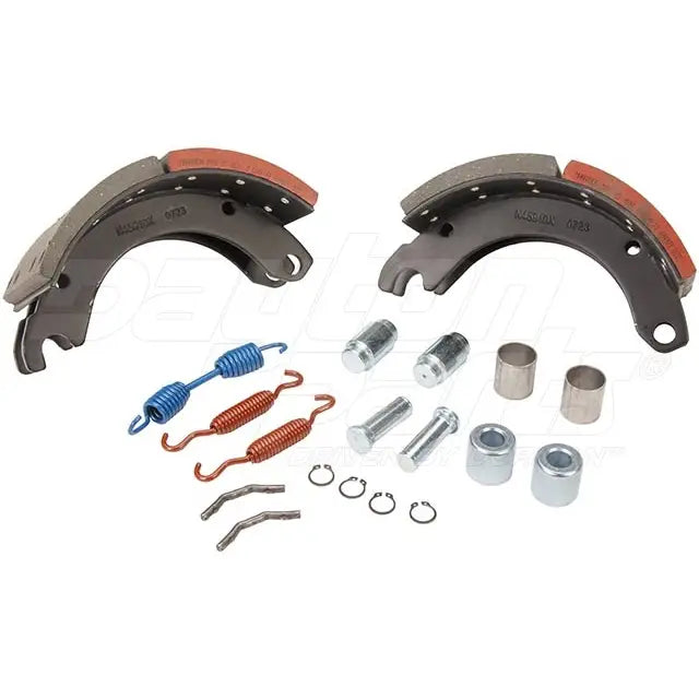 Dayton SB23P4591PQ brake shoebox, 12.25 x 7.5 inches, designed for PQ 23k brake systems, showing the packaged brake shoes.