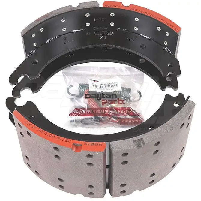 Dayton SB23P4707QP brake shoebox with Rockwell Q+ 23K, measuring 16.5 x 7.0, featuring sturdy metal construction and detailed labeling.