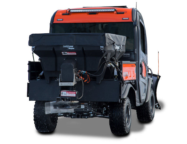 SHPE0750- SaltDogg® 0.75 Cubic Yard Electric Black Poly Hopper Spreader