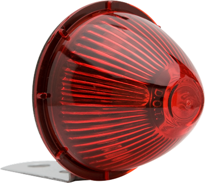 Automann 571.LG13R-Marker Light with 2-1/2 inch beehive red lens, designed for vehicle lighting and signaling.
