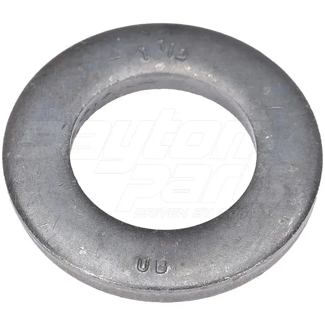 Dayton MUBW204 extra thick hard washer, 1-1/4 inch diameter, shown in package of 24, for hardware and construction projects.