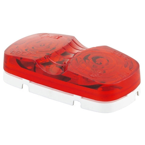 Automann 571.LG26R-Marker Light, 2x4 inch bullseye red LED lighting signal on vehicle or trailer.