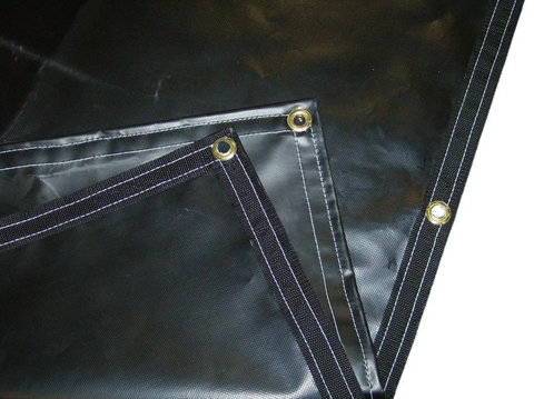 K-720-VUDT- 7' x 20' Black Vinyl 18oz Tarp - Nick's Truck Parts