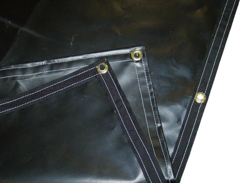 K-720-VUDT- 7' x 20' Black Vinyl 18oz Tarp - Nick's Truck Parts