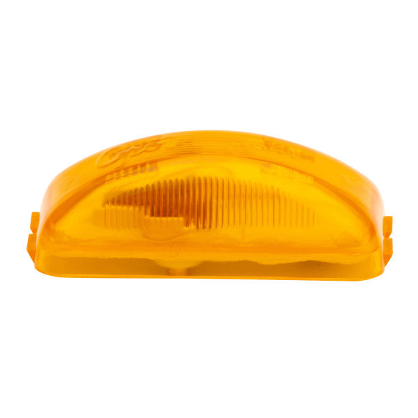 Automann 571.LG15A amber marker light, 1-1/4 inch by 2-1/2 inch, mounted on a vehicle for visibility and safety.