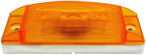 Automann 571.LG29A-Marker Light with reflex amber lens, 2x6 inches, used for vehicle lighting and signaling.