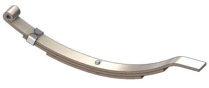 UNA-203- Utility Trailer Leaf Spring-Flat End Slipper 3/Leaf