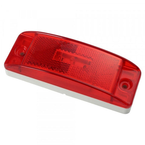 Reflex red 2x6 inch marker light by Automann, designed for vehicle lighting and signaling applications.