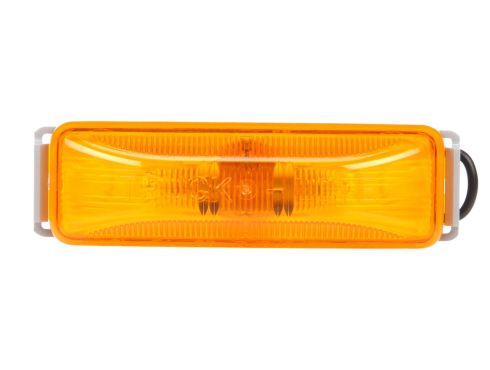Amber marker light kit by Automann, 1-1/4 inch by 4 inch lighting fixture with a clear lens for vehicle or trailer use.