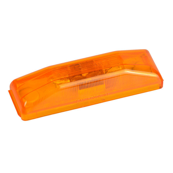 Amber marker light from Automann, 1-1/4 inch by 4 inch, used for vehicle lighting and signaling.