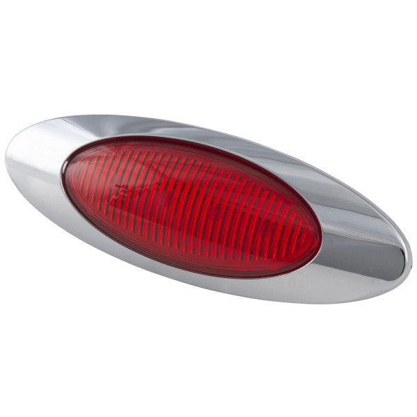 Red LED marker light from Automann, 2-inch by 6.5-inch size, ideal for vehicle lighting and signaling applications.