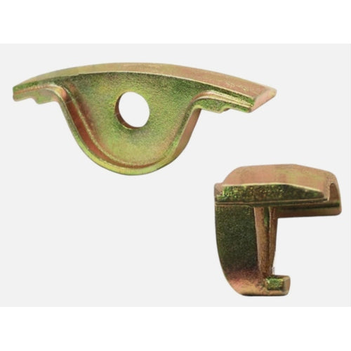 Automann E-5829 wheel end clamp attached to a vehicle wheel for secure locking and wheel safety.