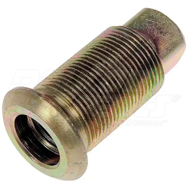 Automann E-7898L inner cap nut for wheel end assembly, shown in black with threaded interior, close-up view of the automotive part.