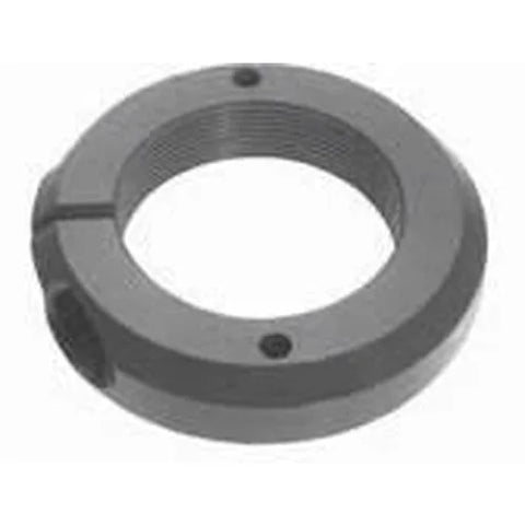 Automann MX504-Mack 5-inch trunion nut for suspension systems, showing the heavy-duty metal nut with detailed threading.