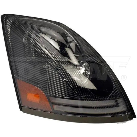 Dayton LED right headlight for vehicle, showing the sleek, clear lens and mounting components in close-up view.