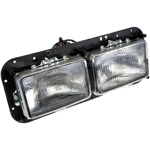 Dayton right headlight assembly with clear lens and mounting brackets, designed for vehicle lighting replacement.