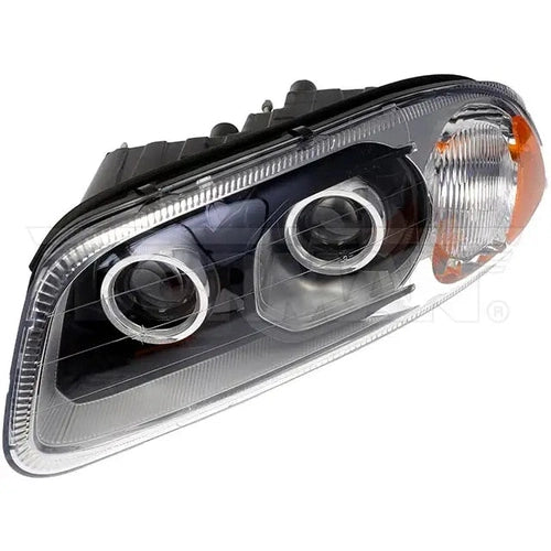 Dayton heavy-duty LED headlight with robust design and bright illumination in a close-up image.