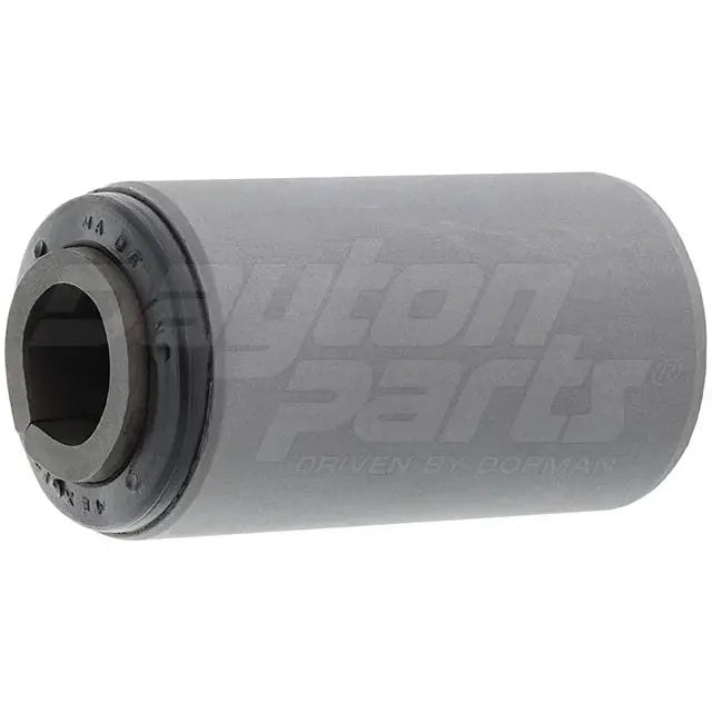 Pair of Dayton RB-135 leaf spring bushings, silent block rubber mounts for vehicle suspension, shown in the product image.