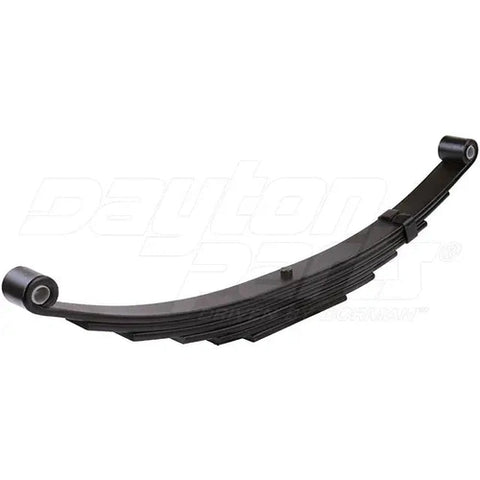 Dayton US-1019 utility leaf spring with 1 3/4-inch eye-to-eye ends, designed for heavy-duty applications.