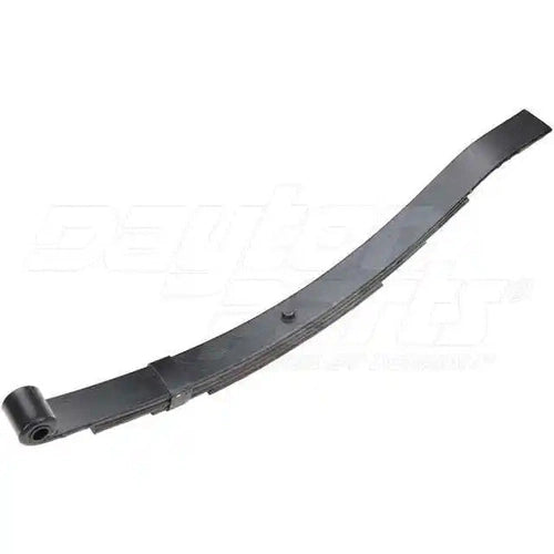 Dayton US-3065 utility leaf spring with 1-3/4 inch wide eye and slipper, flat design for industrial equipment.
