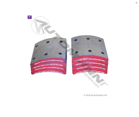 140.4536.30- Brake Lining - Nick's Truck Parts